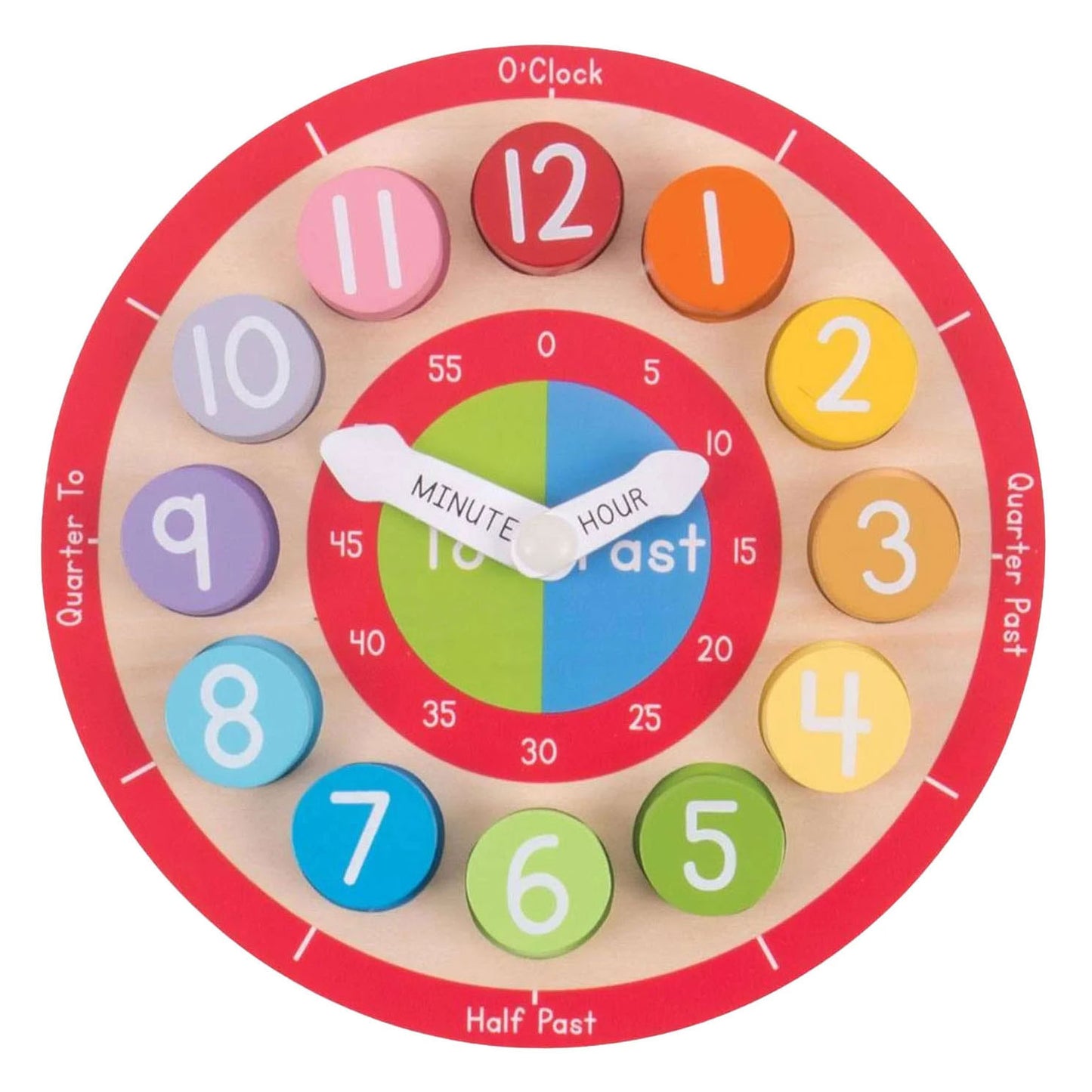 Orologio didattico in legno Bigjigs