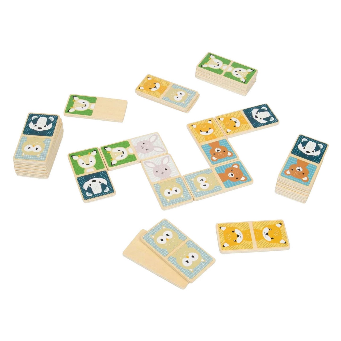 Bigjigs domino in legno animali selvatici