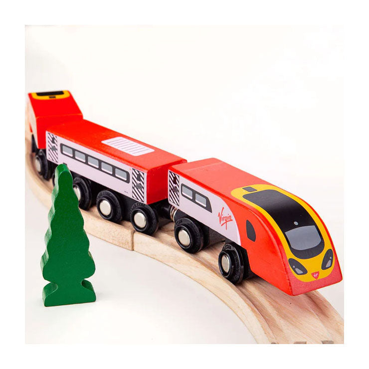 Pendolino vergine Bigjigs in legno - 5 pz.