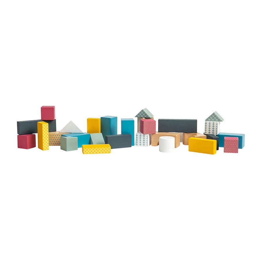 Carro a blocchi di legno Bigjigs - 29 pz.