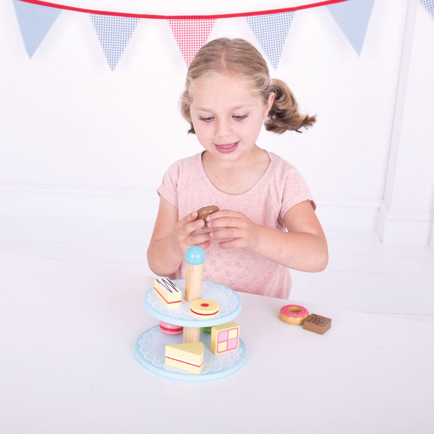 Bigjigs de madera etagere con pasteles