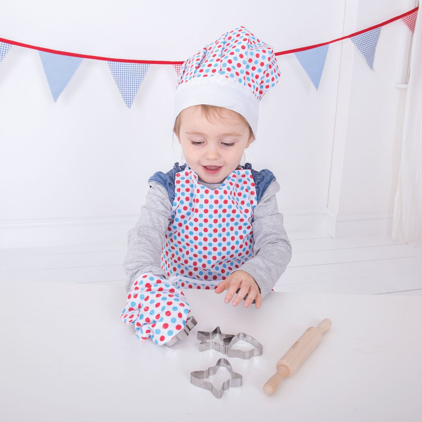Juego de cocina del chef bigjigs estirado