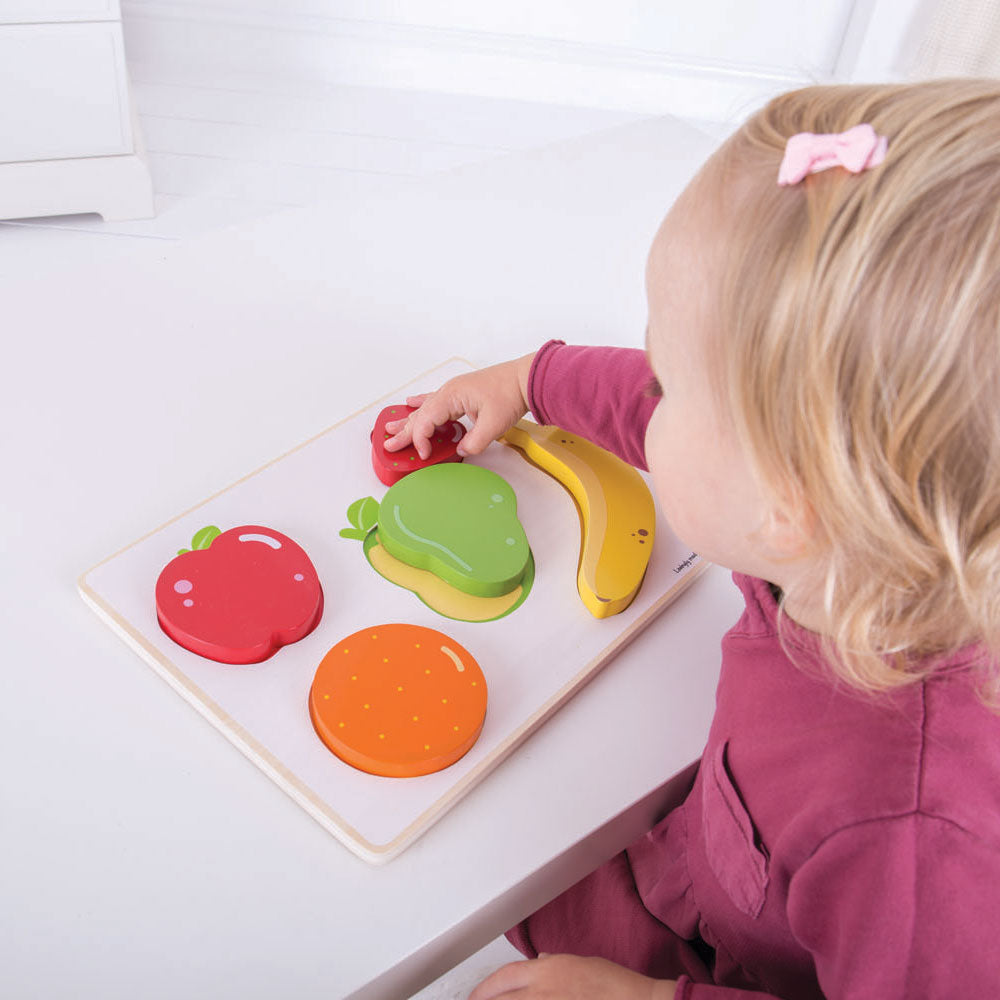 Bigjigs in legno puzzle frutto, 5dlg.