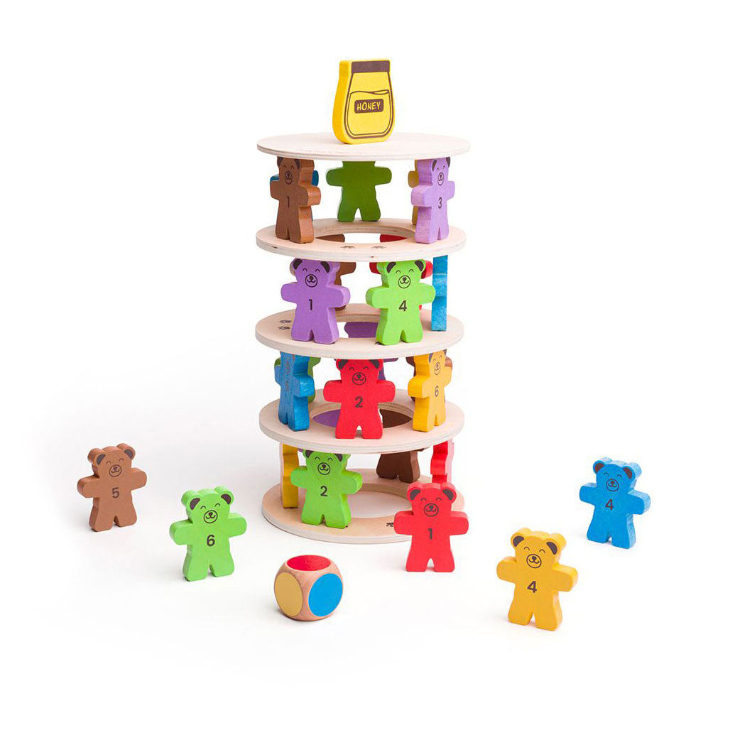 Bigjigs Game di impilamento in legno Teddy Bears.