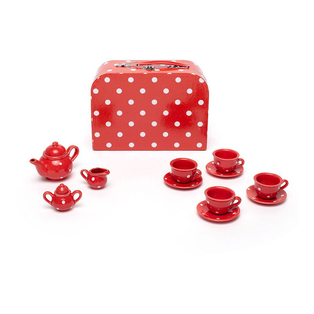 Bigjigs Porcelana Tea Force en Buurtcase, 12dlg.