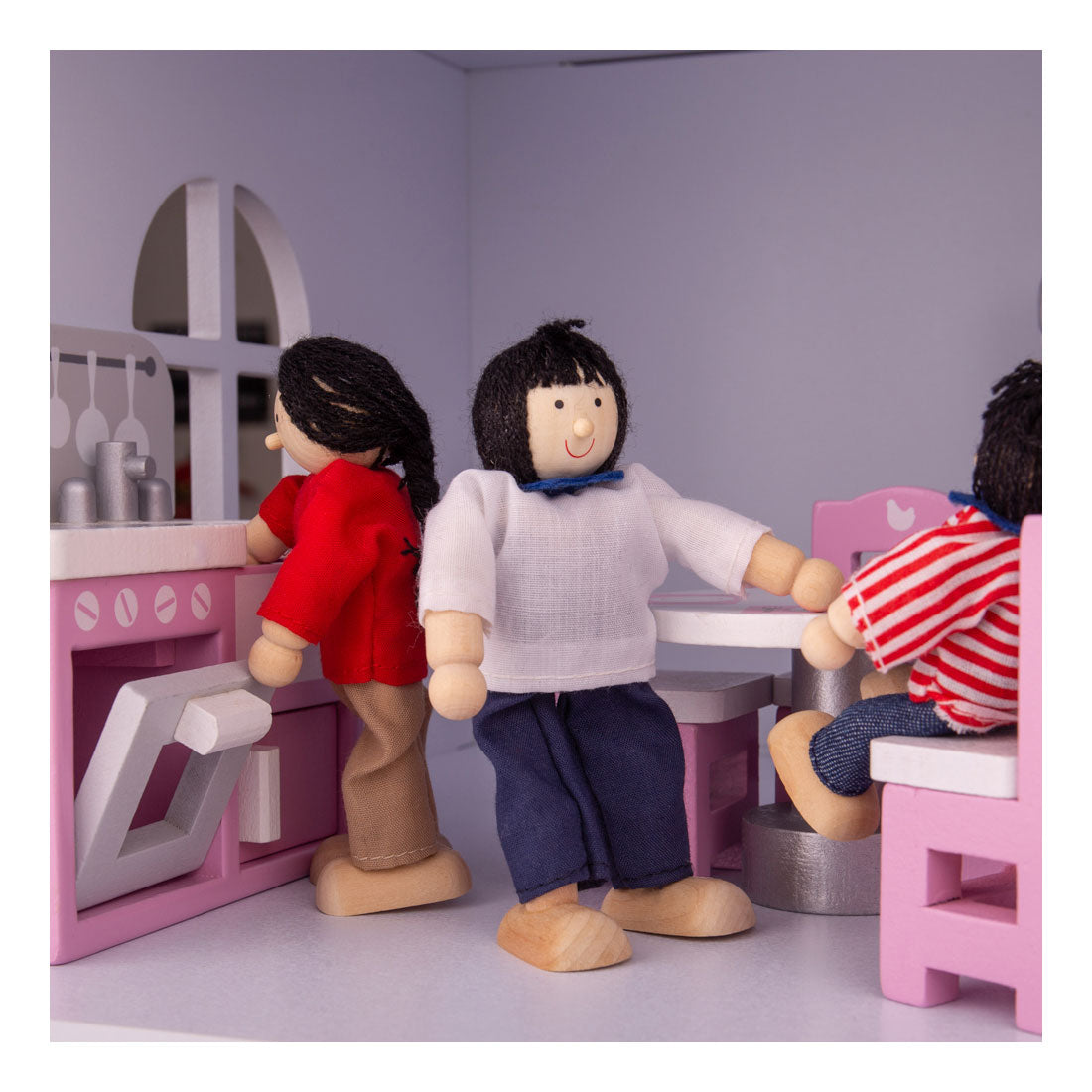 Tidlo wooden dollhouse furniture kitchen, 9dlg.