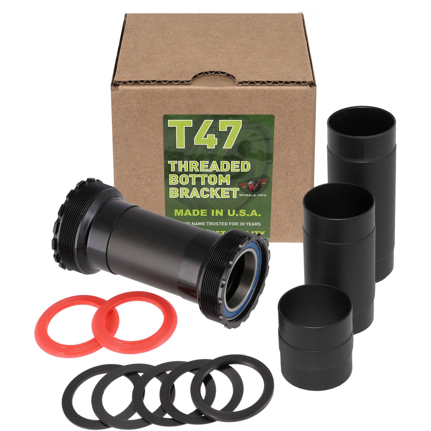 Ruote ruote produttrici di ruote mfg BRESCH BREVE T47 SRAM DUB ABEC 3 NERO