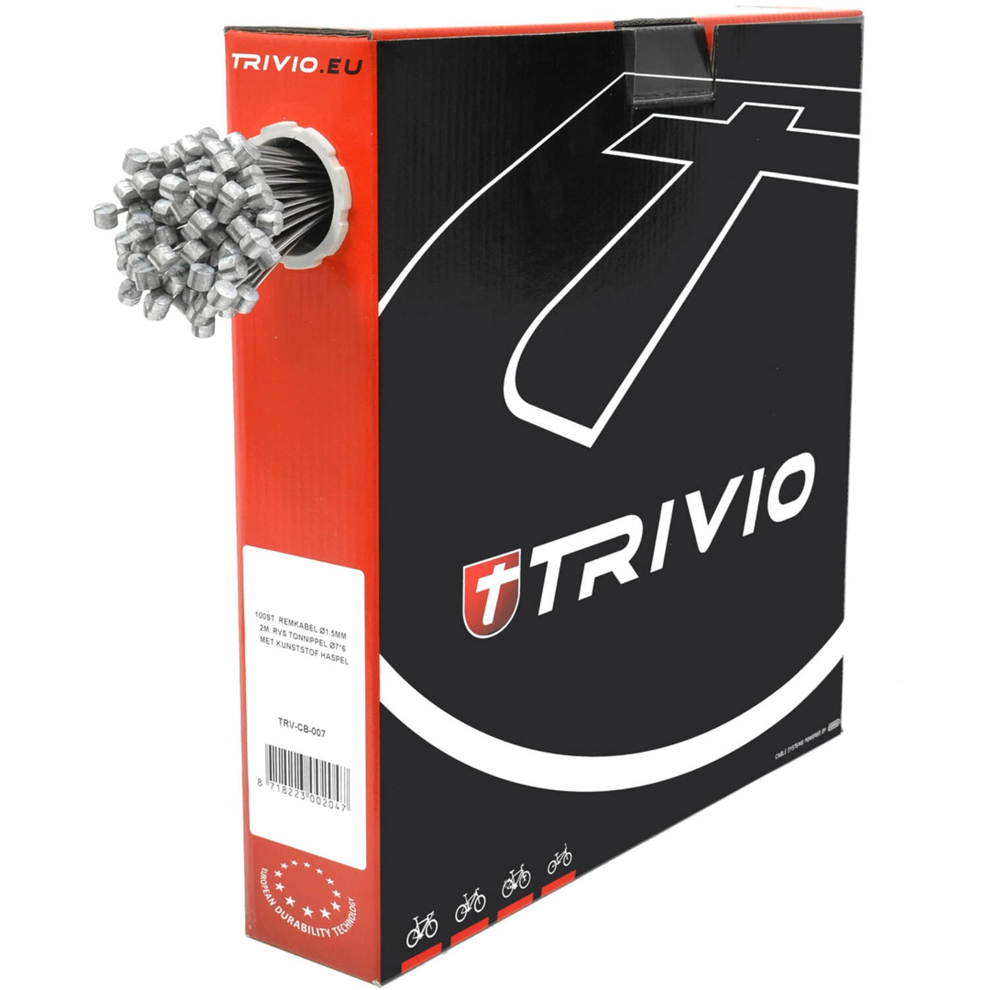 Trivio - Cable interior freno MTB acero inoxidable 1,5x2000mm - caja taller 100 uds.