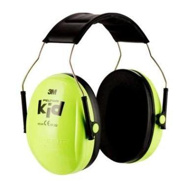 Cuffie antirumore Peltor da 3 m per bambini verde neon h510ak