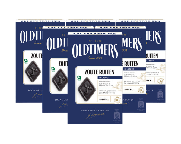 Oldtimers hindelooper ruitjesdrop (6x 235gr)