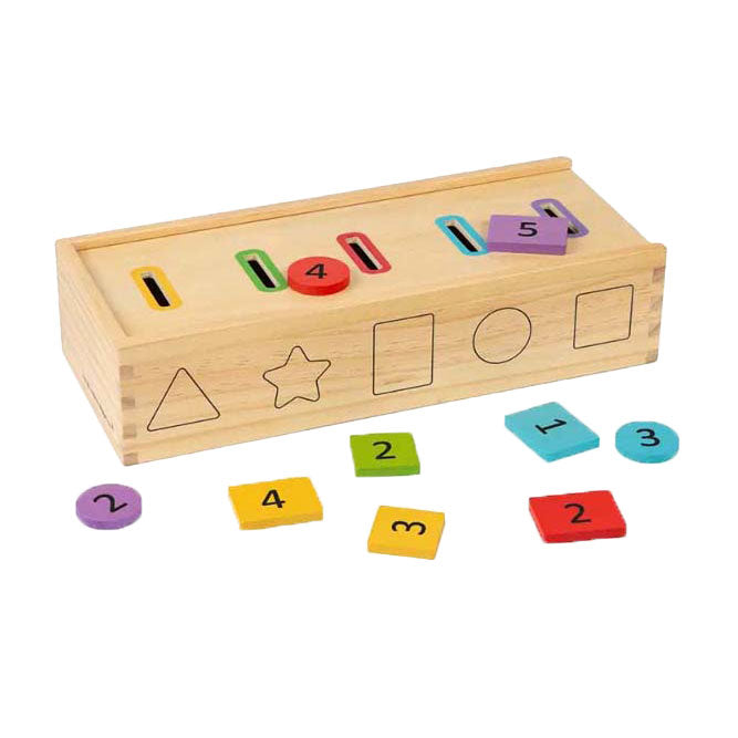 Bigjigs Wooden Sorting Box, 27dlg.