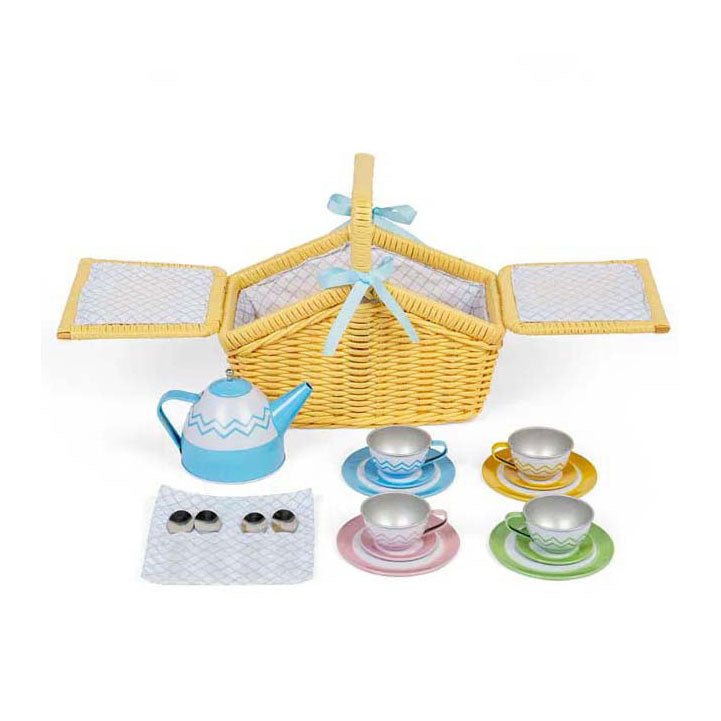 Bigjigs Picnic set en la canasta, 18dlg.
