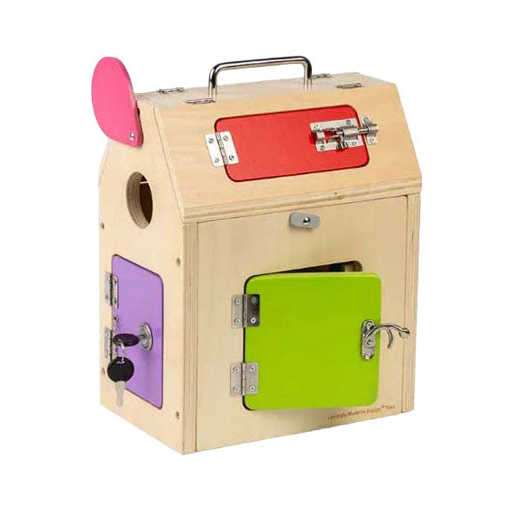 Bigjigs House in legno con fossati e bulloni, 5dlg.