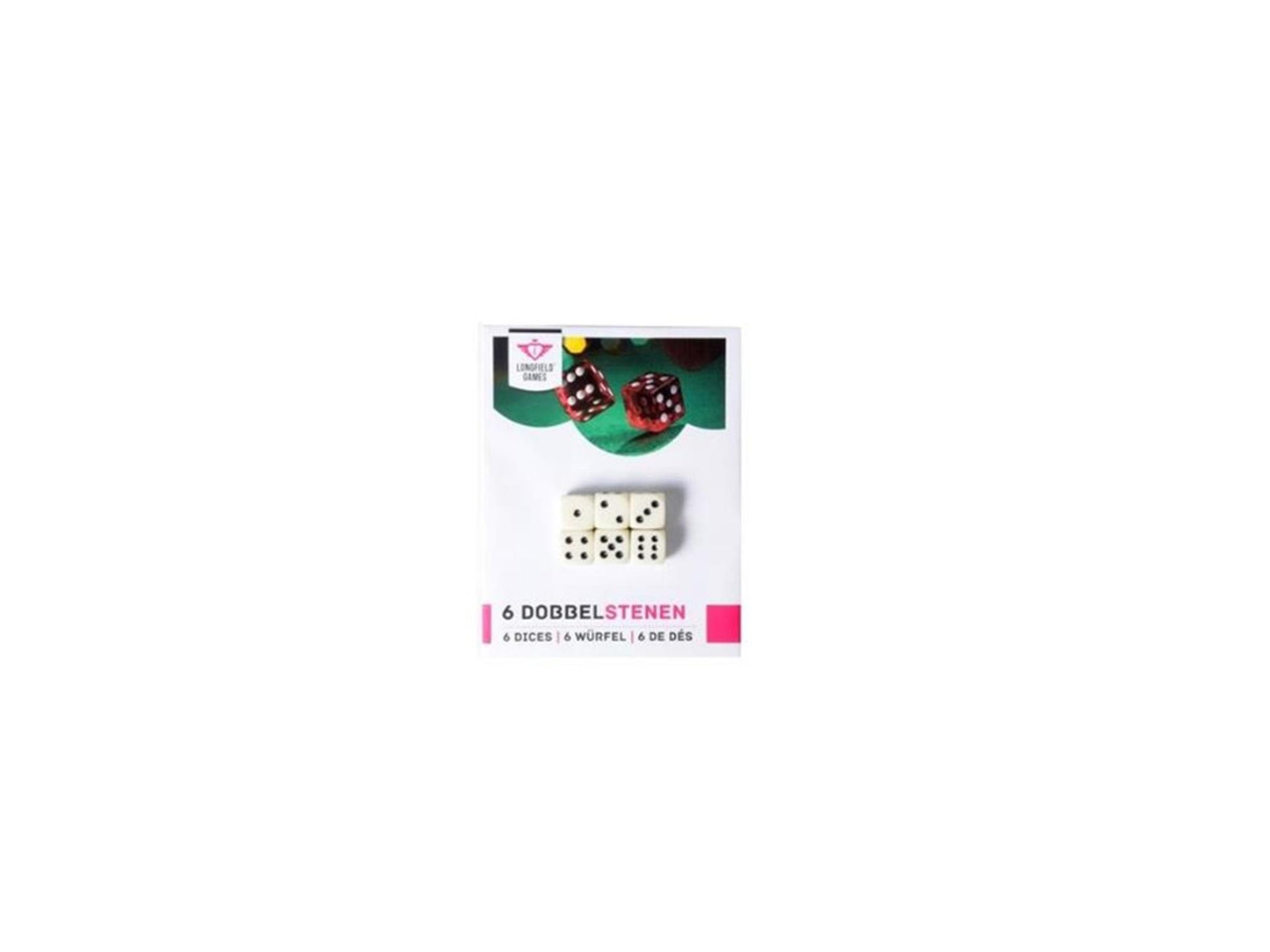 Longfield dice 16mm 6pcs on card