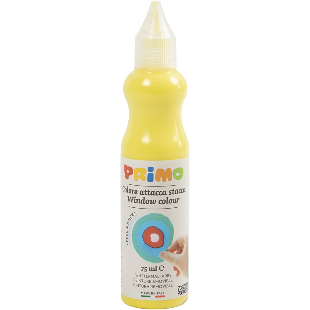 Pintura para ventanas Primo, d: 3,2 cm, aprox. 75 ml, amarillo, 75 ml 1 botella