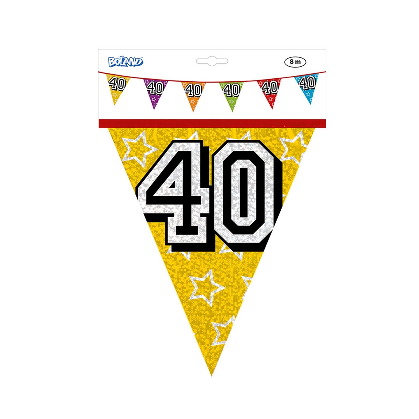 Linea bandiera olografica Boland 40 anni 8 metri