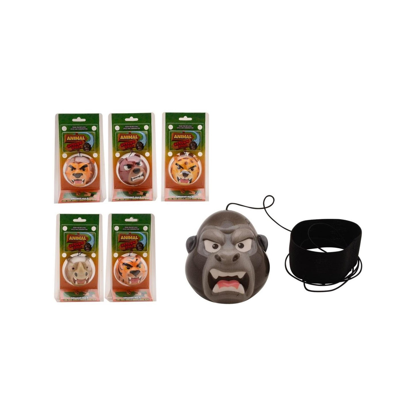 Johntoy juego de lanzar y atrapar animal enojado 4 surtidos