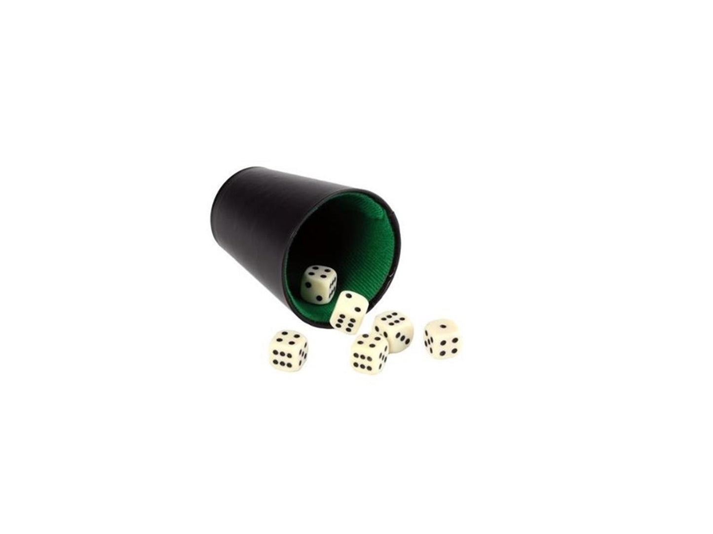 Taza de póquer Longfield 9 cm de cuero artificial negro