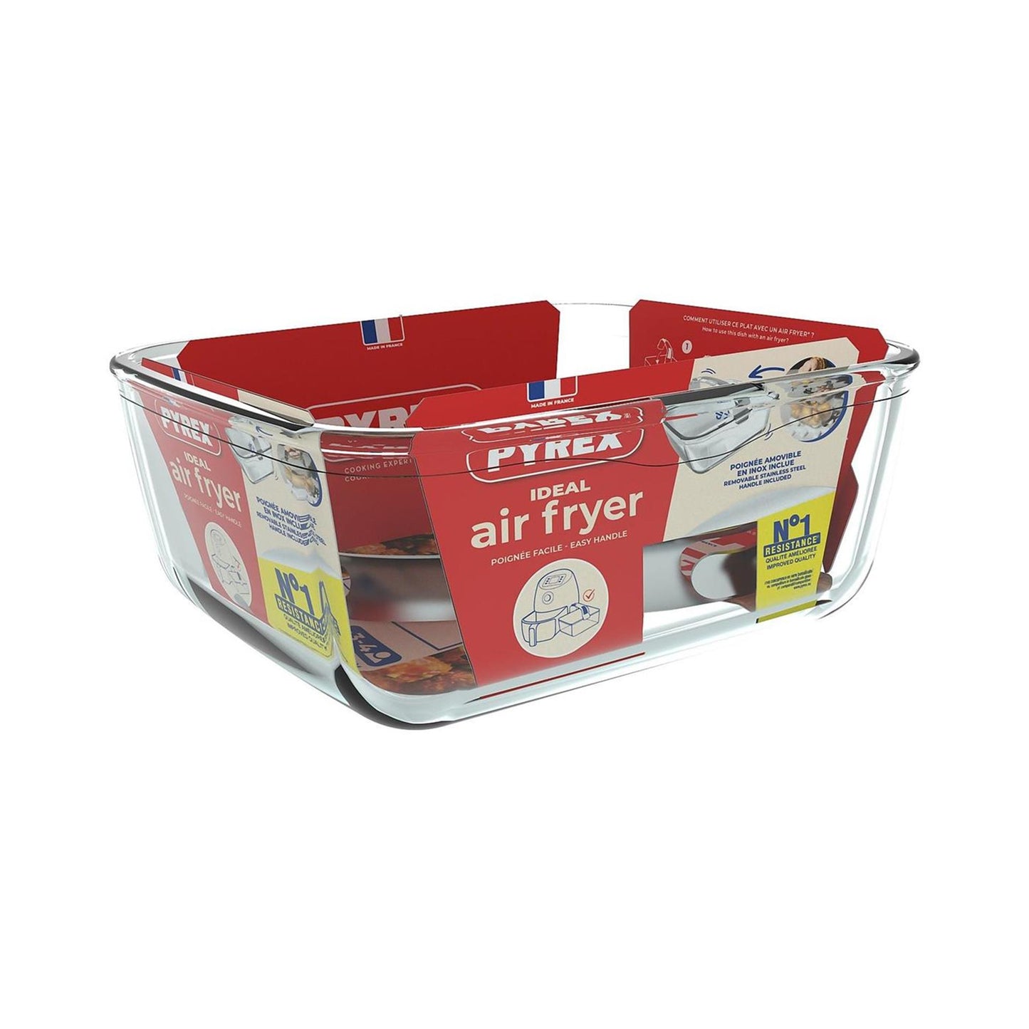 Plato freidora sin aceite Pyrex 20x14x9cm con asa