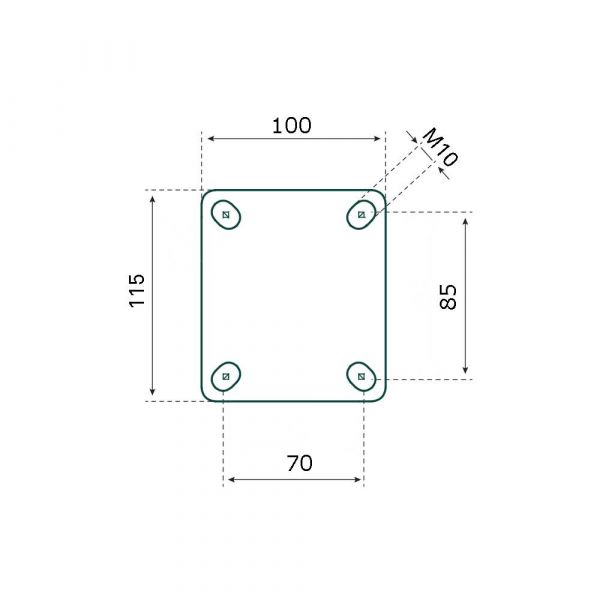 Bokwiel 300x4 Anti-Leak Wheel PU