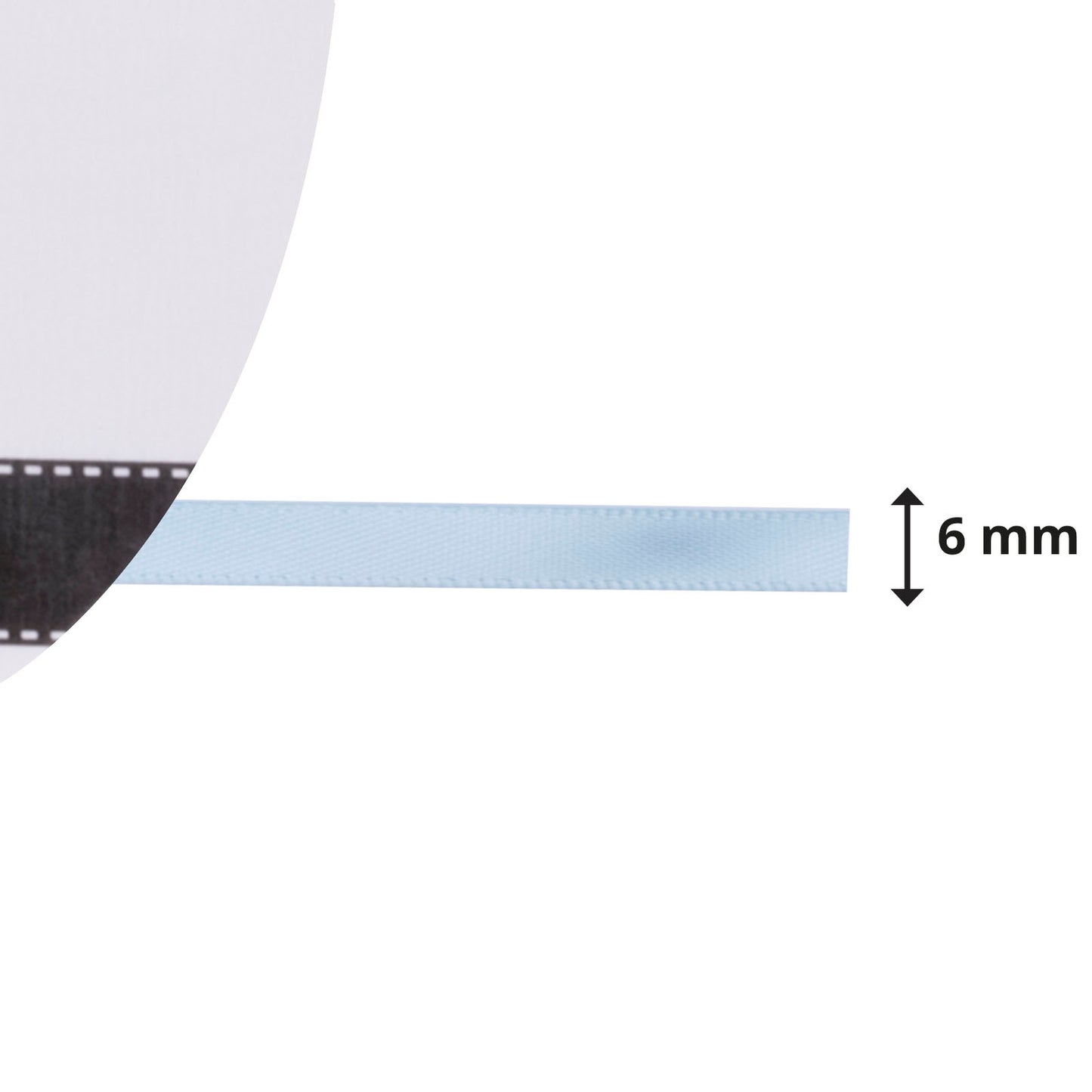 Vaessen creative • cinta de raso 6mmx10m azul pastel