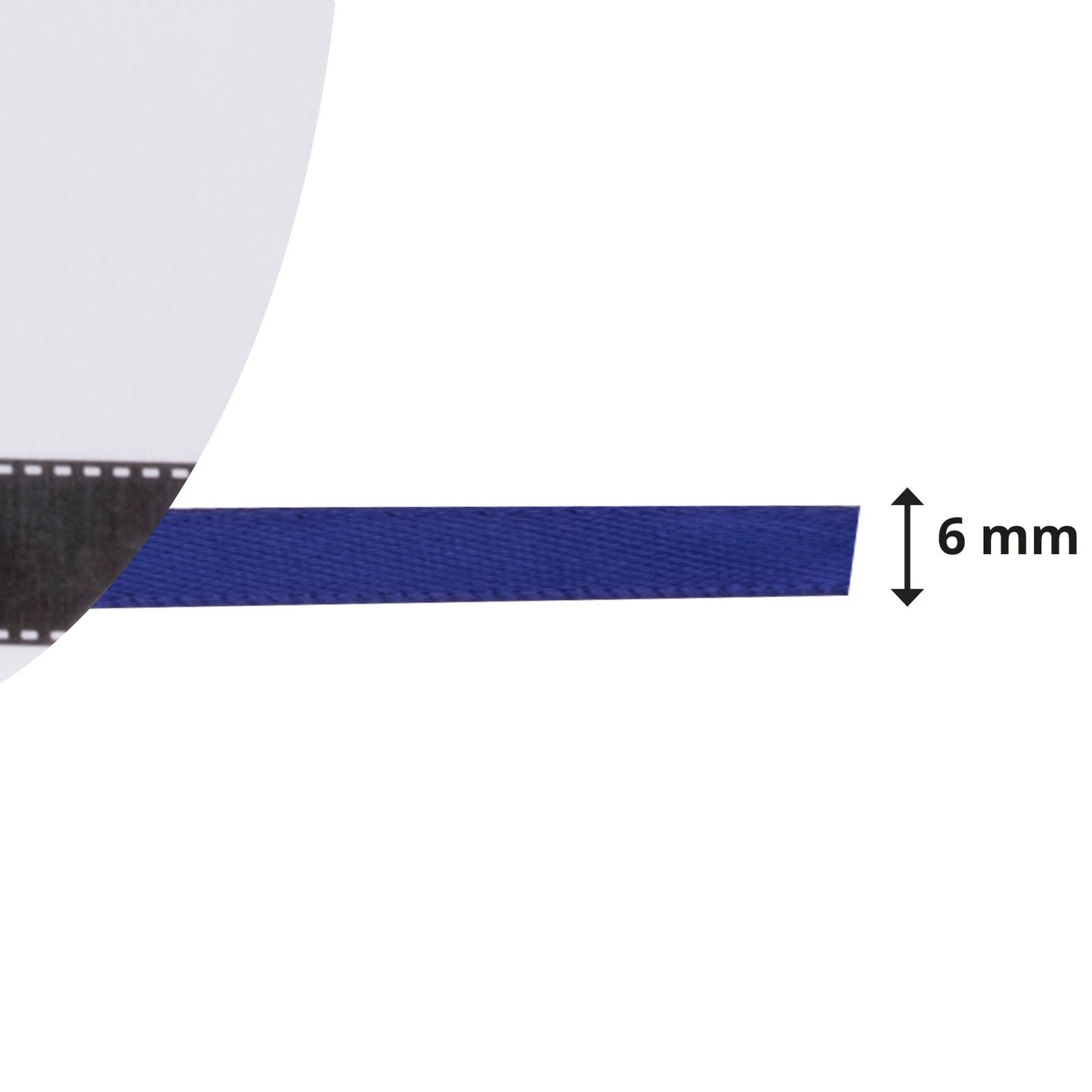 Vaessen creative • nastro di raso 6mmx10m blu scuro
