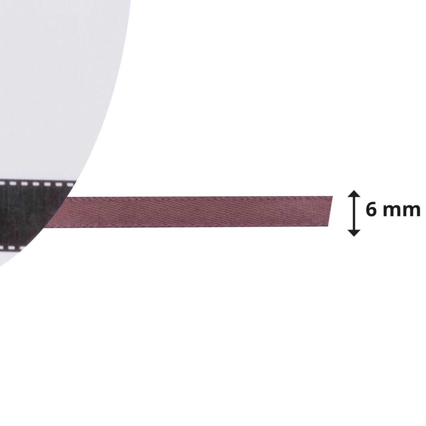 Vaessen creative • nastro di raso 6mmx10m cioccolato