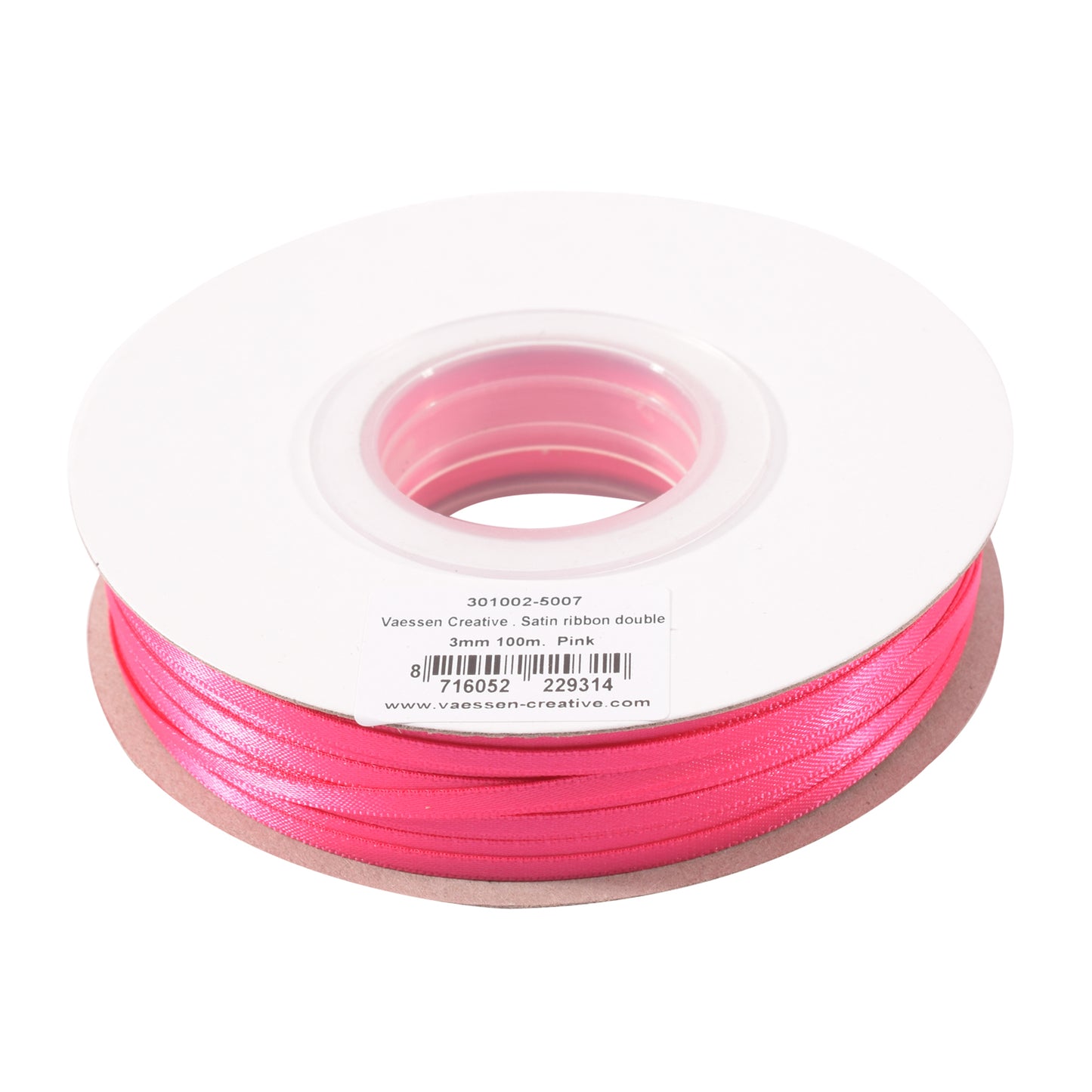 Vaessen creative • nastro di raso 3mmx100m rosa