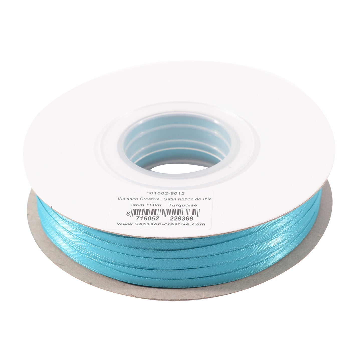 Vaessen creative • nastro di raso 3mmx100m turchese