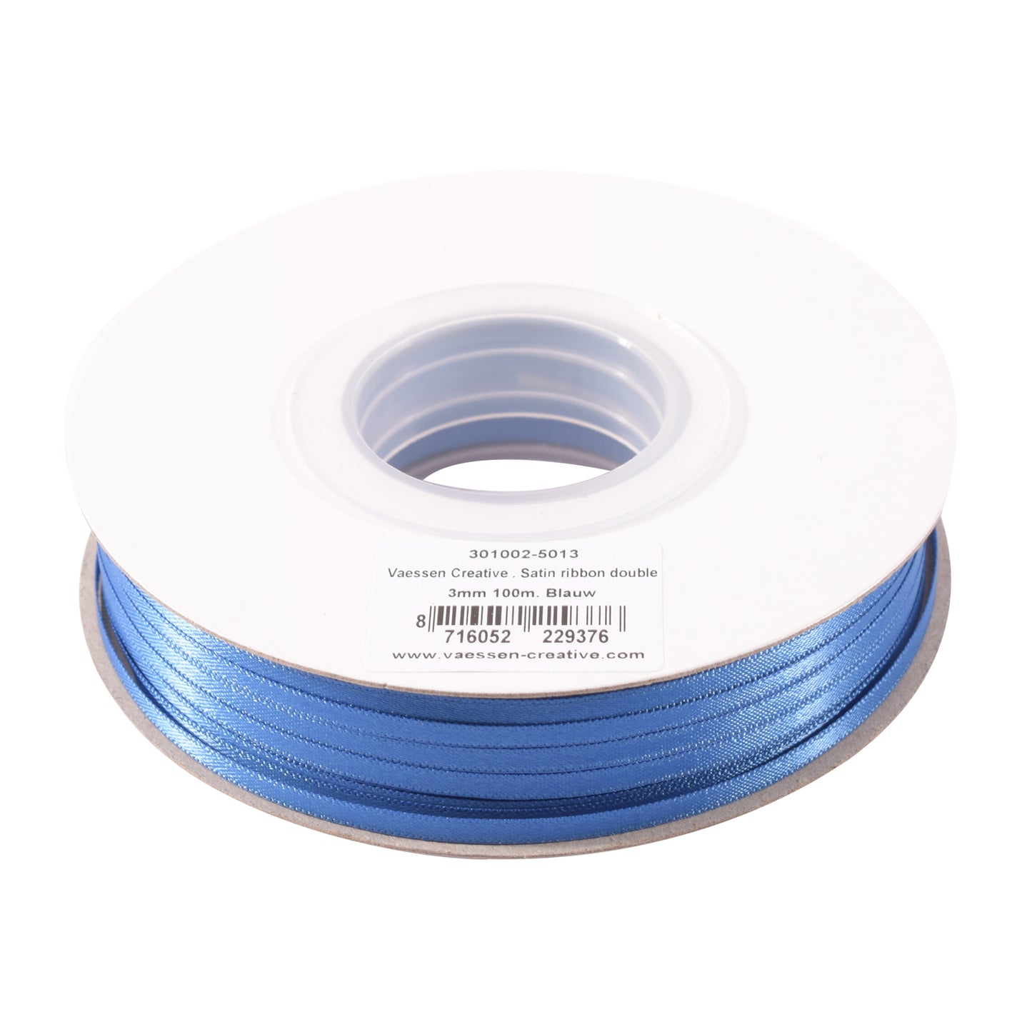 Vaessen creative • nastro di raso 3mmx100m blu