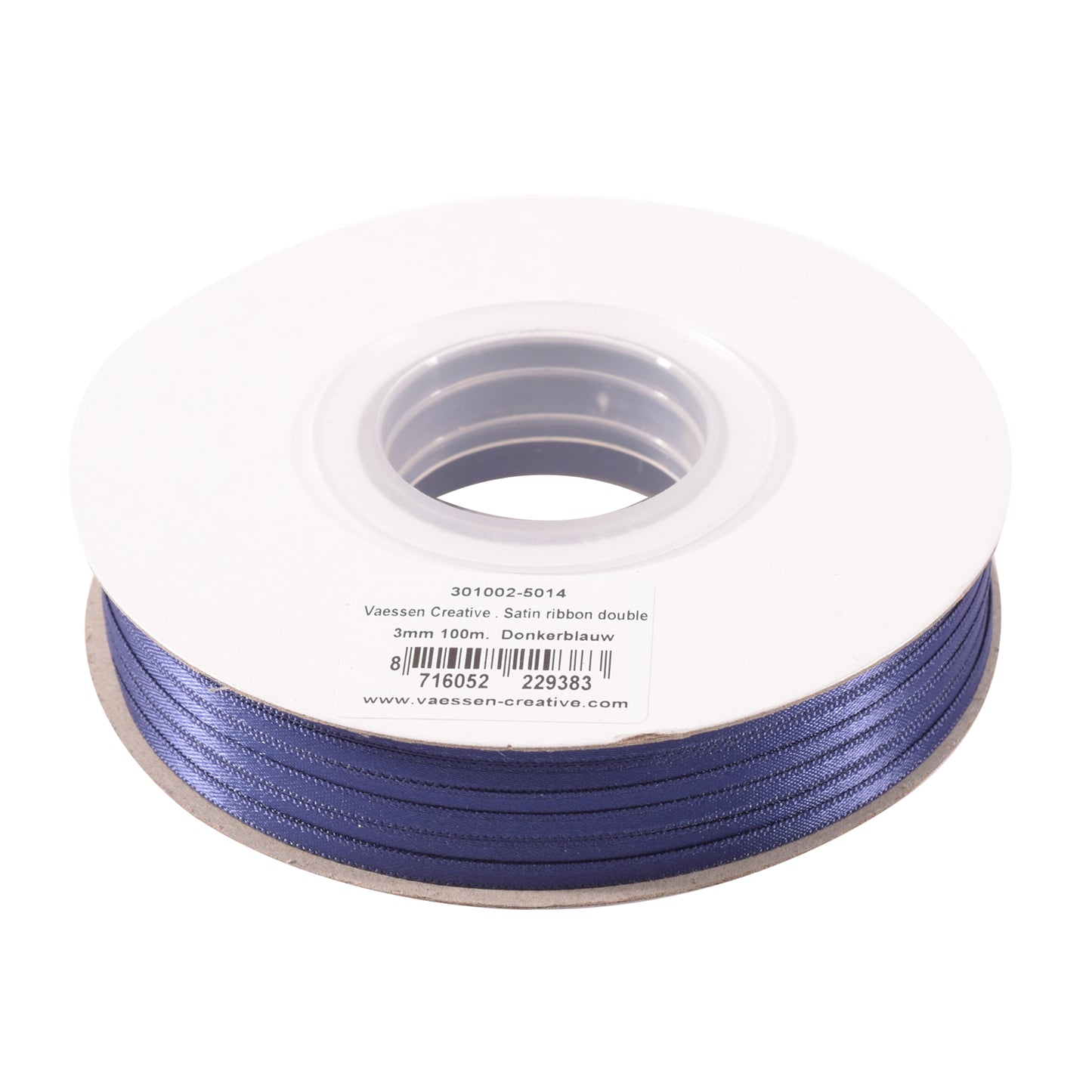 Vaessen creative • nastro di raso 3mmx100m blu scuro
