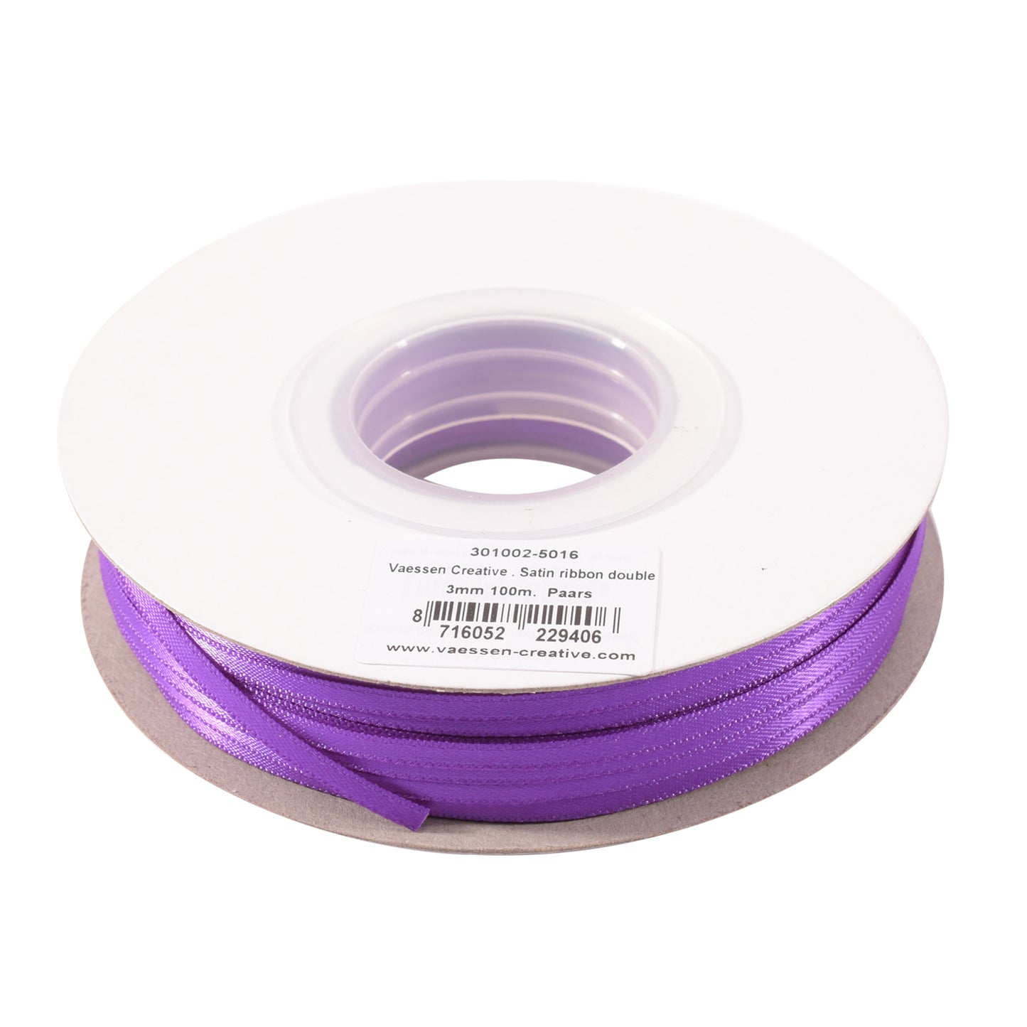 Vaessen creative • cinta de raso 3mmx100m violeta