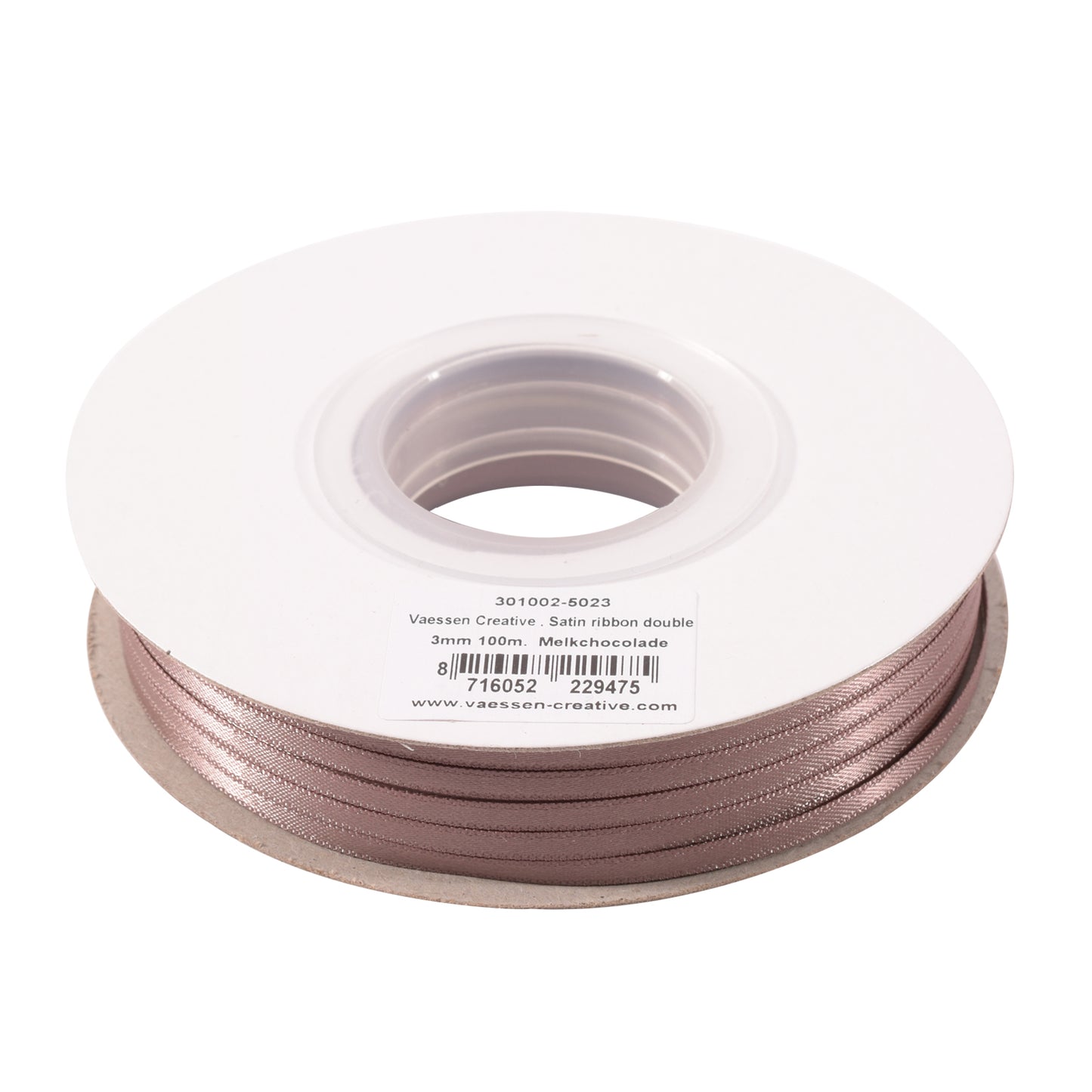 Vaessen creative • nastro di raso 3mmx100m cioccolato
