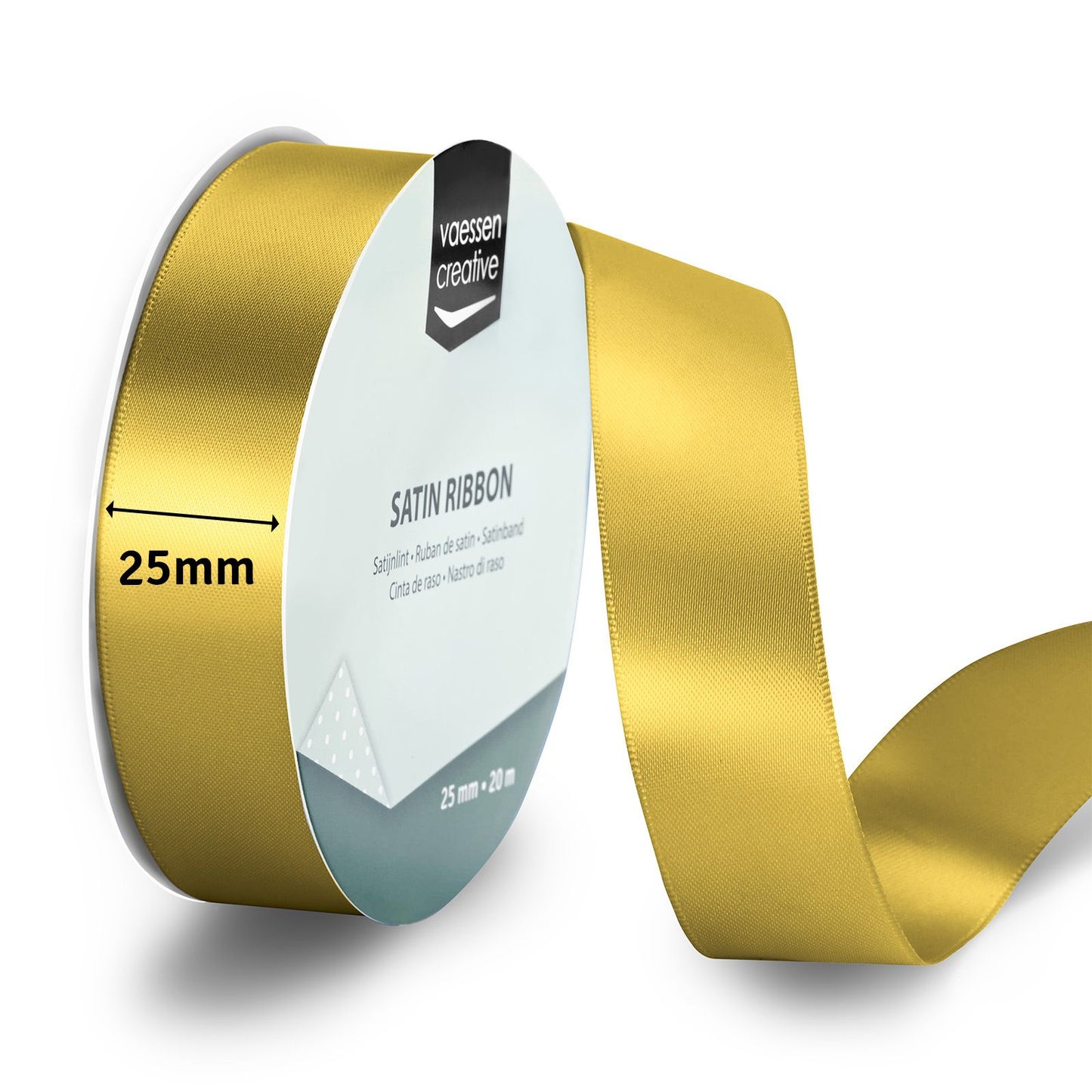 Vaessen creative • nastro di raso 20mx25mm oro