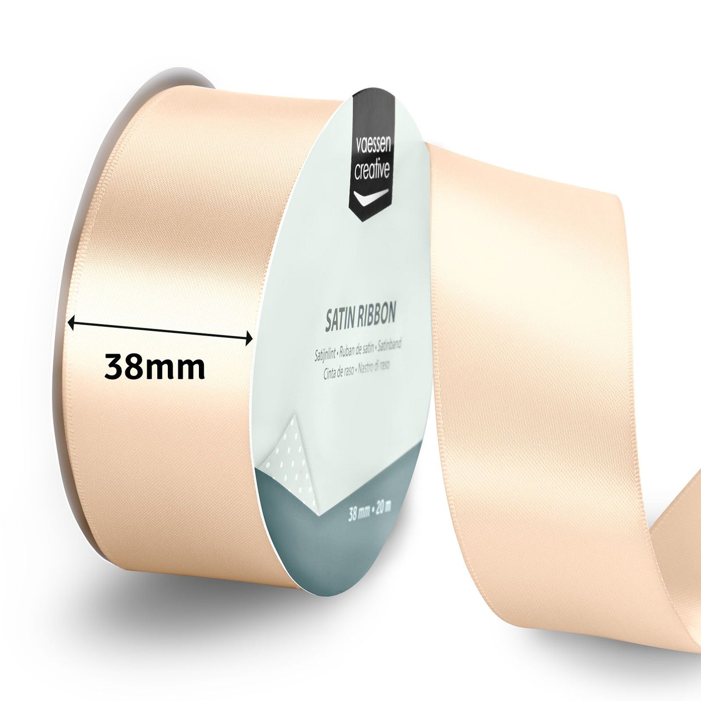 Vaessen creative • nastro di raso 20mx38mm avorio