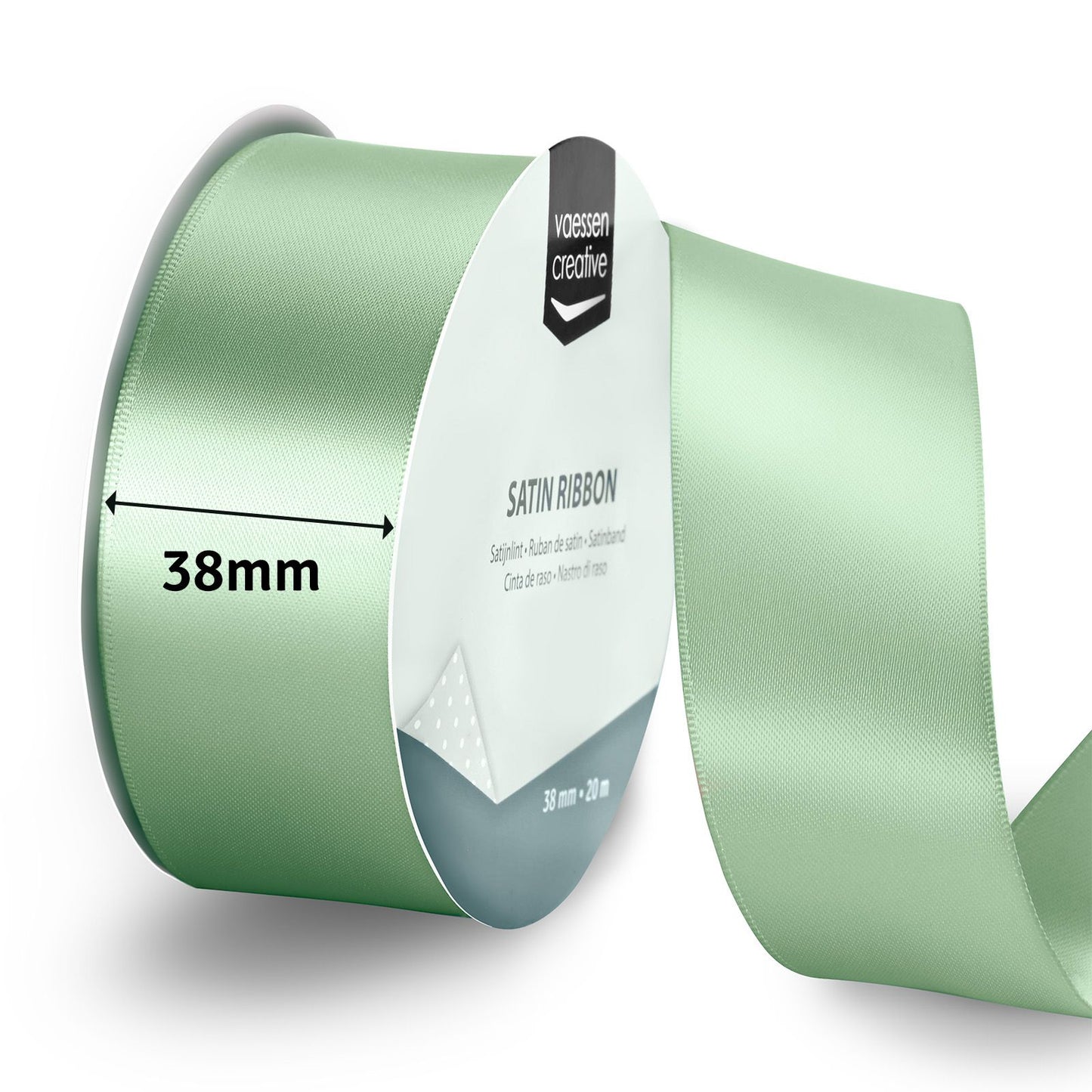 Vaessen creative • cinta de raso 20mx38mm verde salvia