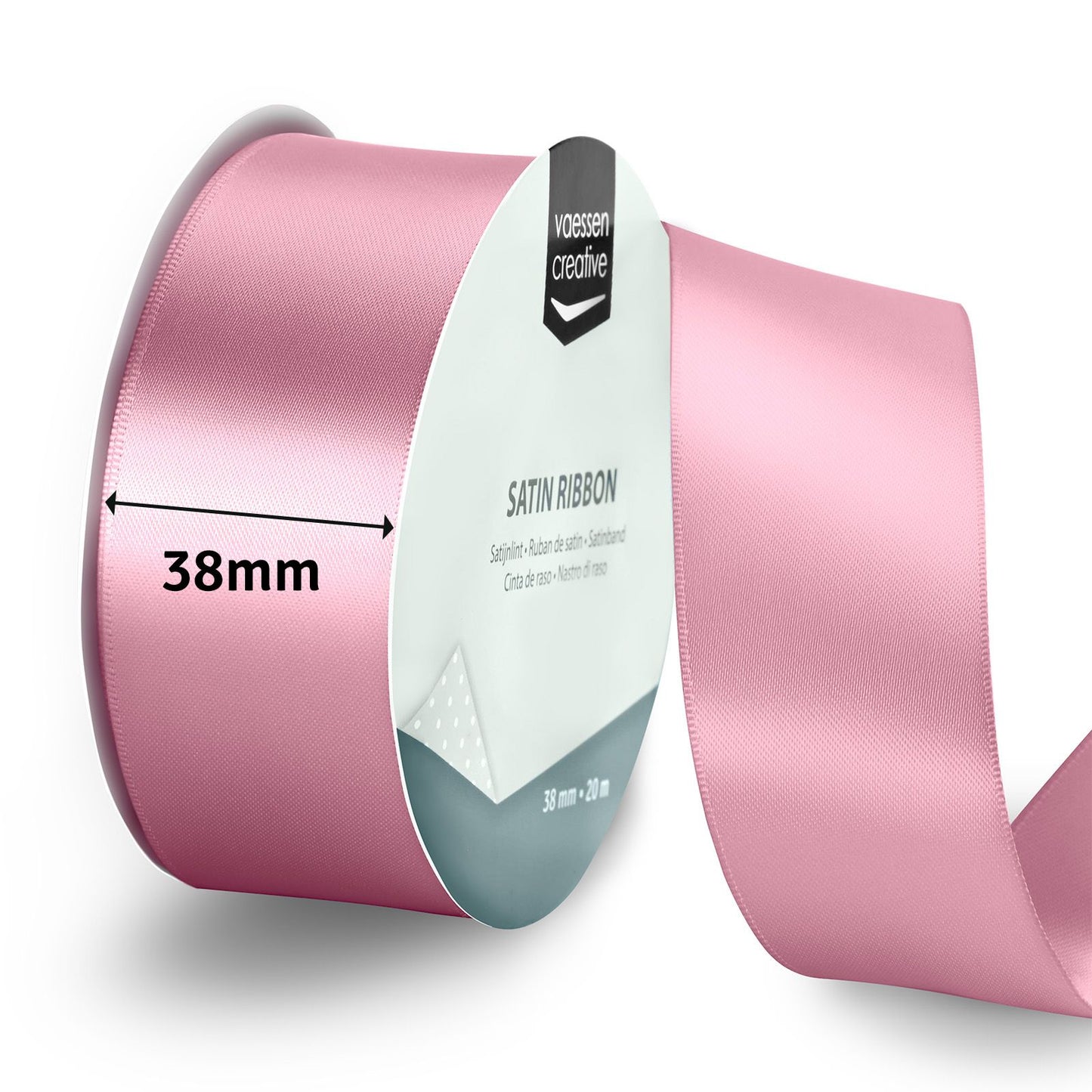 Vaessen creative • cinta de raso 20mx38mm rosa viejo