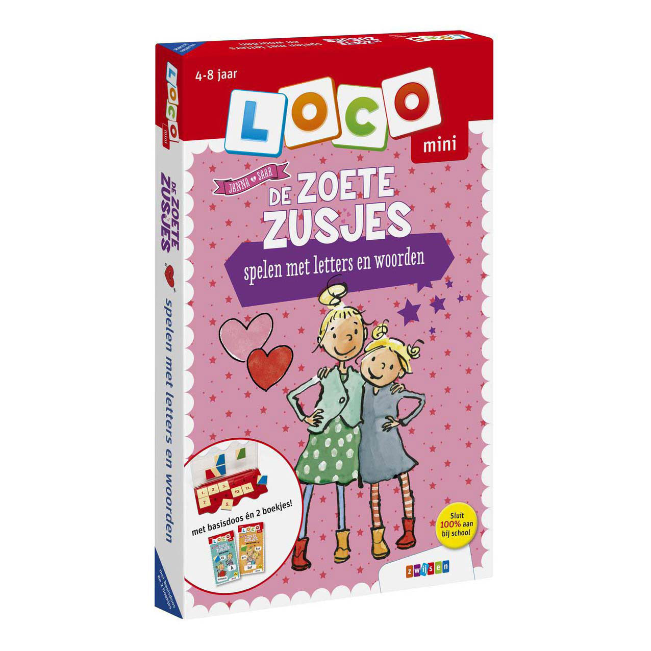 Loco mini dolci sorelle giocano con lettere e parole