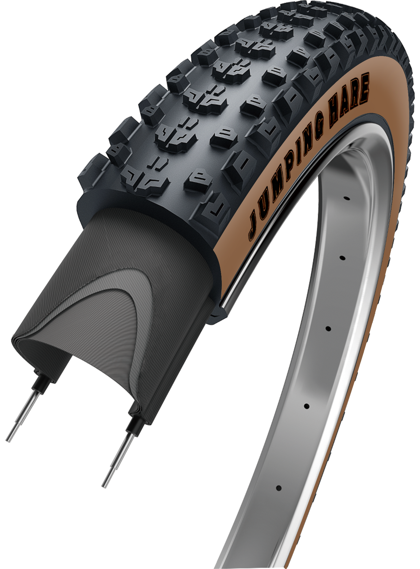 Banda plegable de borde salto liebre 29 x 2.25 57-622 marrón negro