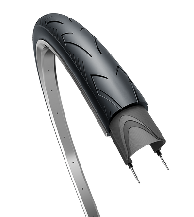 Edge buitenband city range basic 28 x 1.40 37-622 - zwart met reflectie