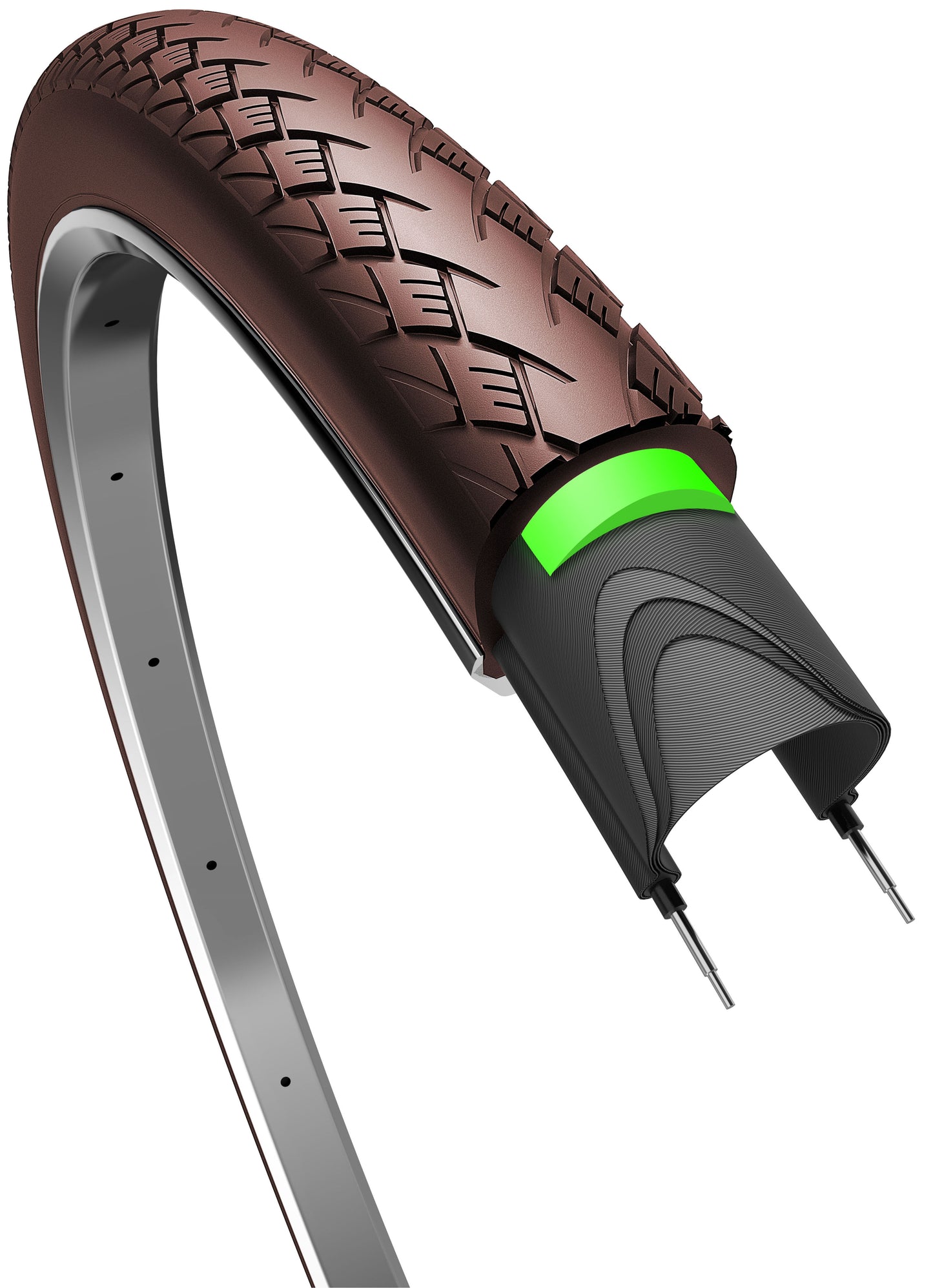 ENDE Tire Metro Protect 28 x 1.75 47-622 mm de marrón con reflejo