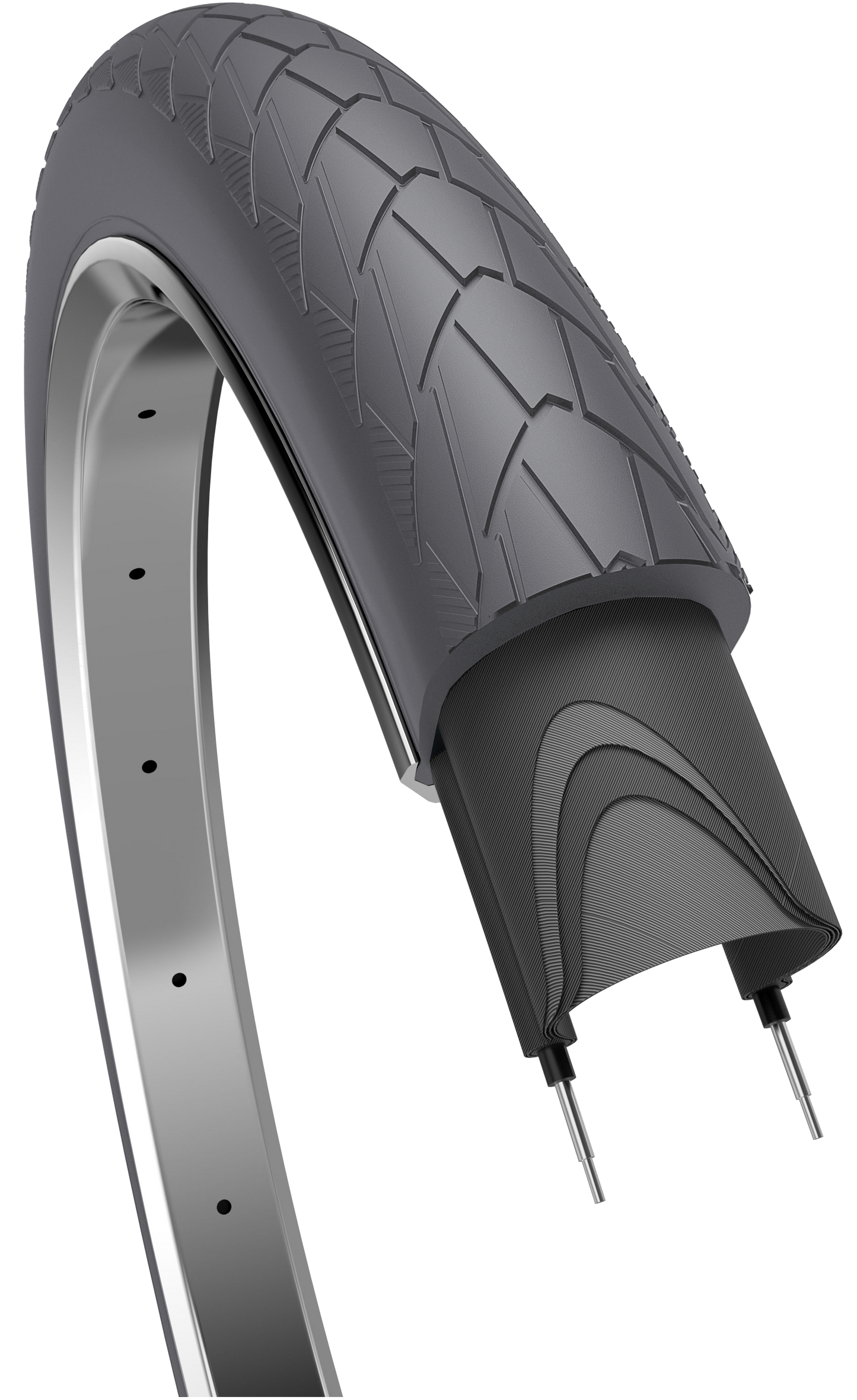 Borde neumático mambo 28 x 2.00 50-622 mm de gris con reflejo