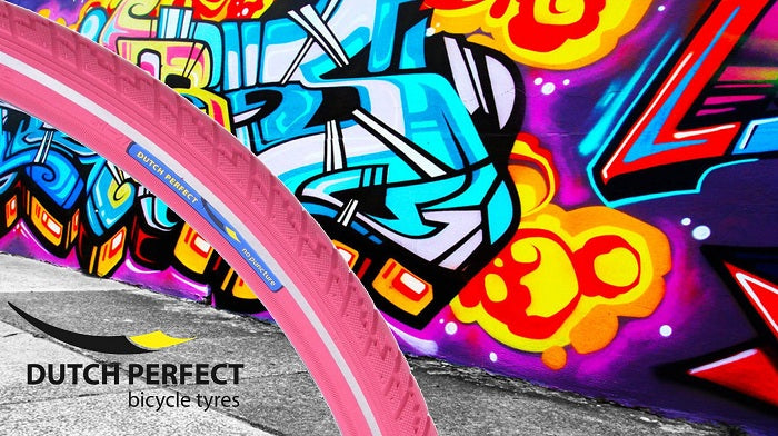 Dutch perfetto pneumatico esterno outch perfetto 28 x 1 ½ 40-635 Nessuna puntura rosa con riflesso