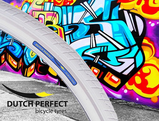 Dutchperfect tube perfetto 28 x 1,40 40-622 mm bianco anti-percorsi con riflesso