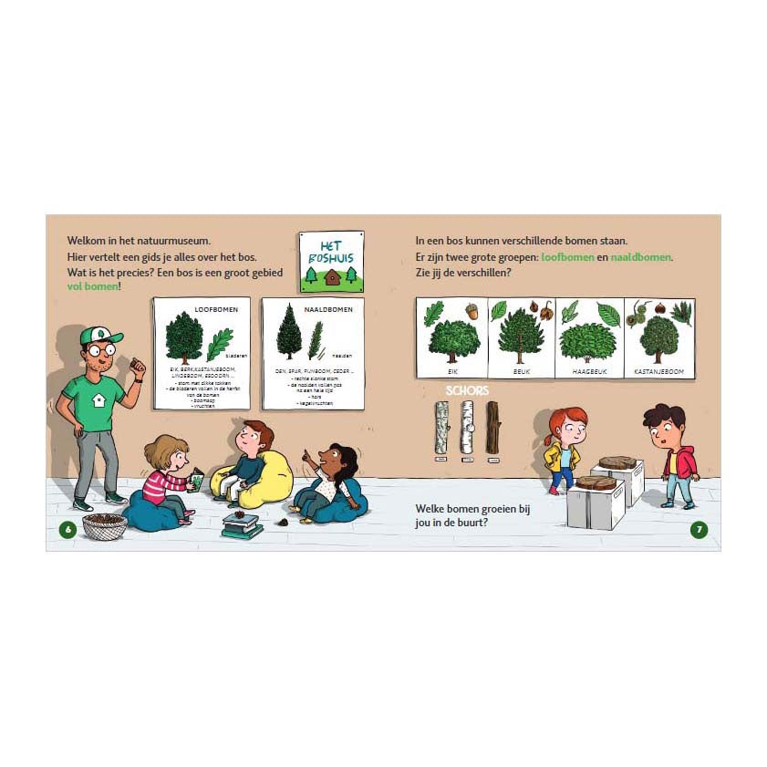 Casetta centrale del libro per bambini della foresta