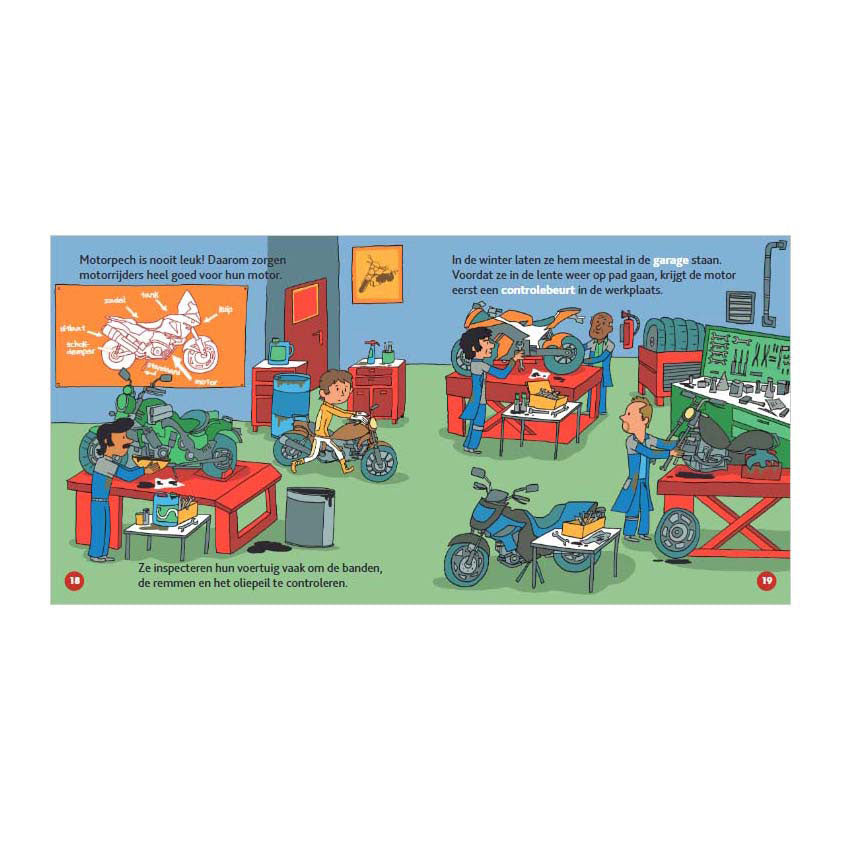 Libro per bambini dei motori della casa centrale del libro