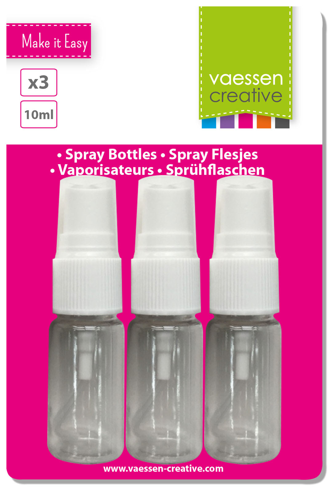 Vaessen creative • flaconi spray da 10 ml 3 pezzi