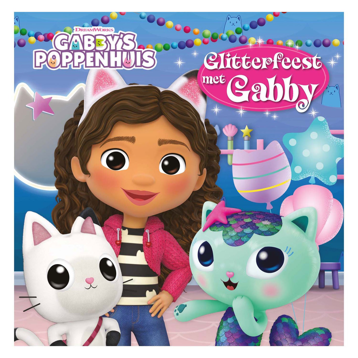 Fiesta de purpurina con globos grandes con gabby