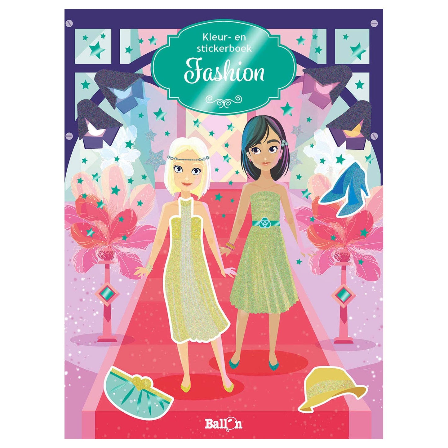 Libro de color y pegatinas - moda