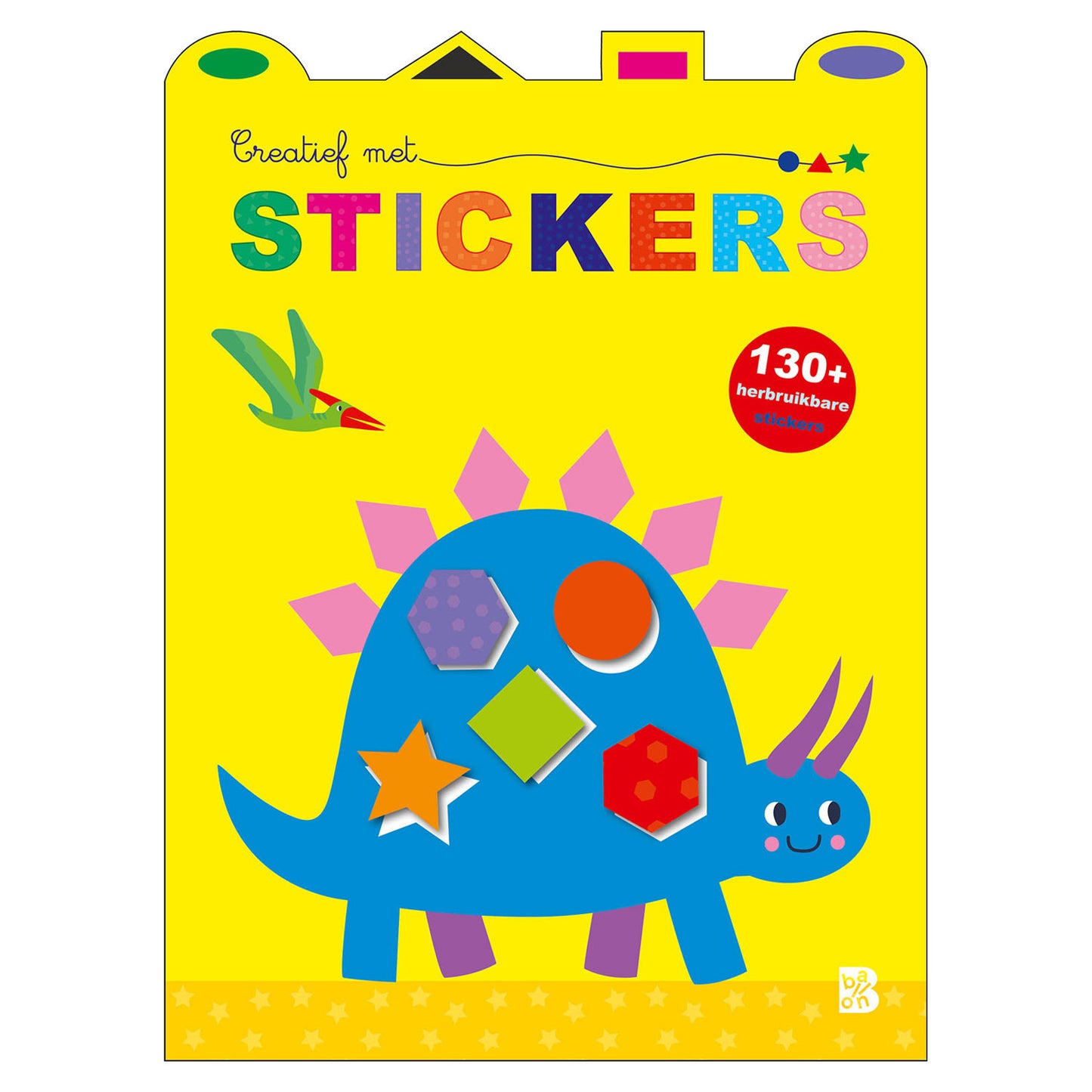 Creativo editorial estándar con pegatinas - dinosaurio